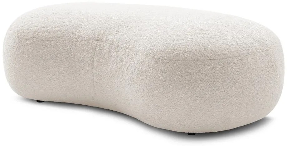 Biały podnóżek z materiału bouclé Saint-Germain – Bobochic Paris