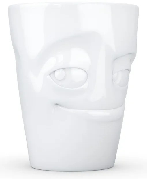Biały figlarny porcelanowy kubek z uchem 58products