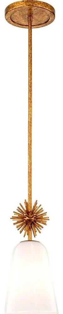 Quoizel STARING-MP-DG-OPAL-Żyrandol STARING 1xE27/40W/230V śr. 18,4 cm złoty/biały