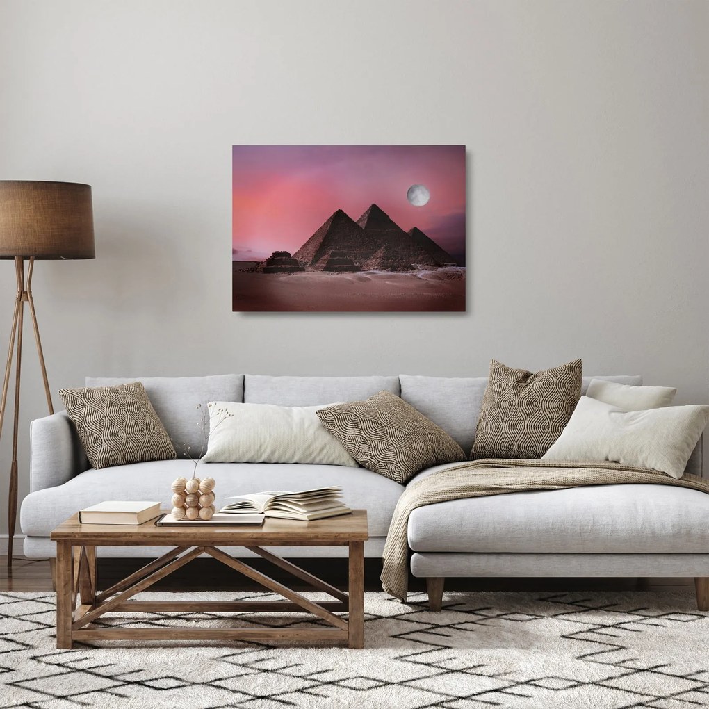 Obraz na szkle - Piramidy w Gizie, Egipt (70x50 cm)