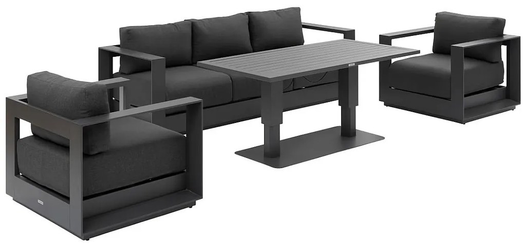 Komplet aluminiowy dla 5 osób MADRID NEW (antracyt)
