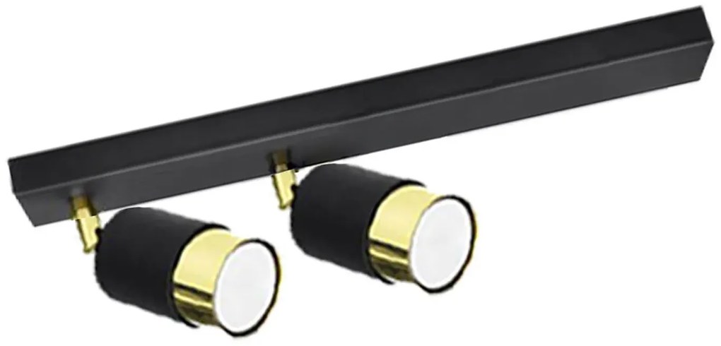 Czarny podwójny plafon reflektorowy - A279 R0-T97