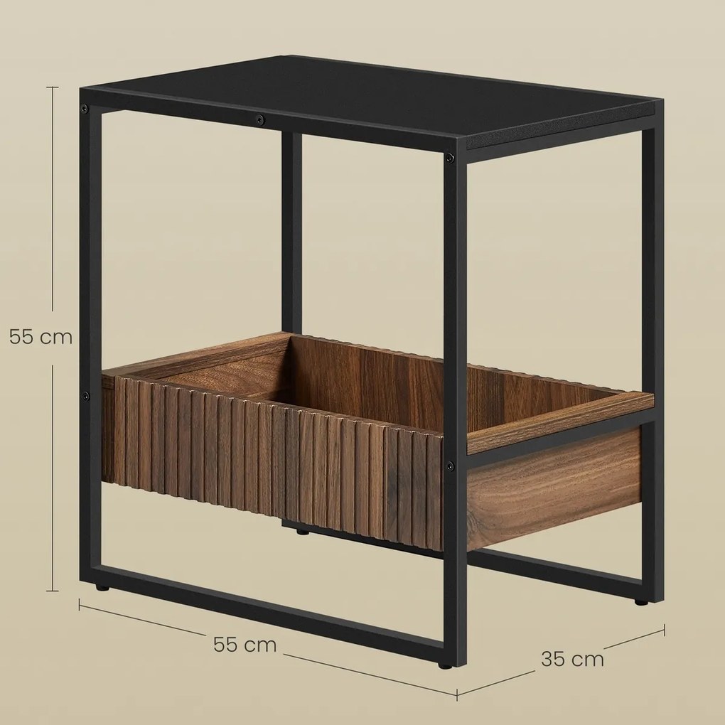 Stolik pomocniczy E1082 BK, czarny