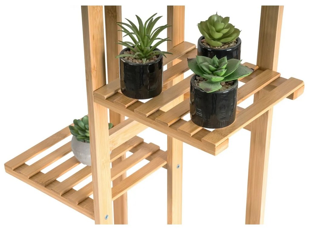 Stojak na rośliny G21 6 poziomów, bambusowy