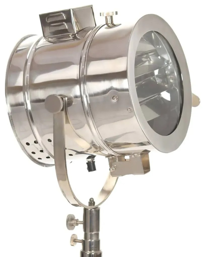 Czarna retro lampa podłogowa z drewna mango - EX192-Erfis