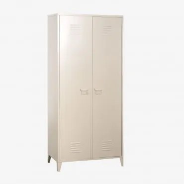 Dwudrzwiowa Szafka Metalowa Ze Stali Pohpli Kremowa Tapioca - Sklum