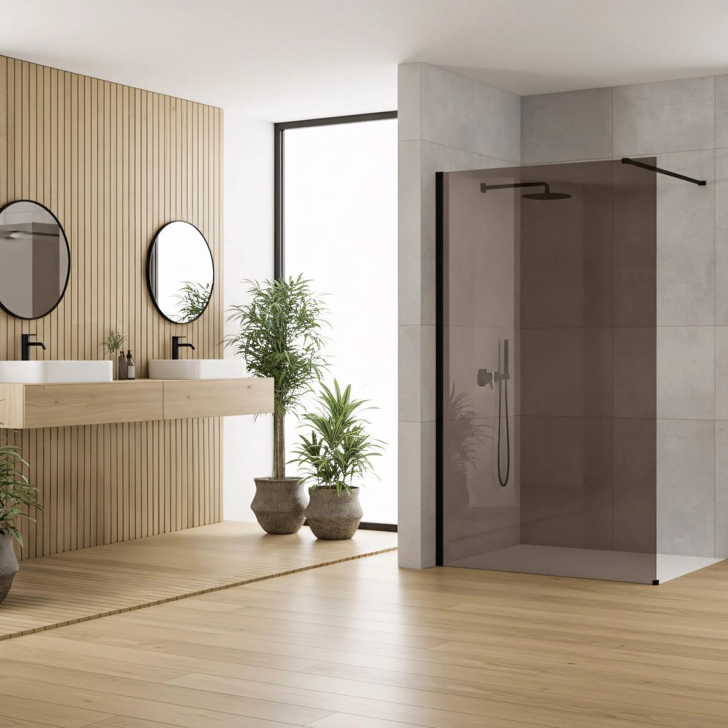 Kabina prysznicowa Walk-In Rea Flexi Brown / Black 80