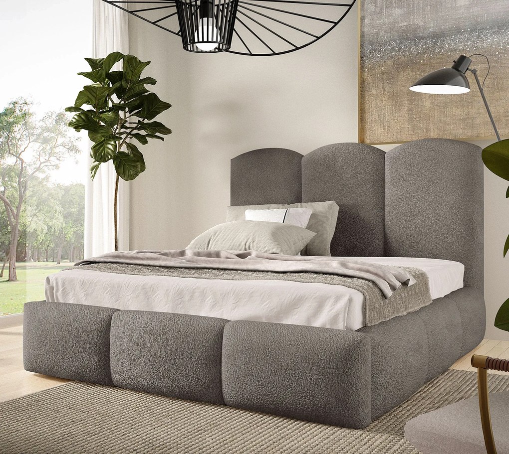 Szare tapicerowane łóżko chmurka 5 rozmiarów Z7-S85