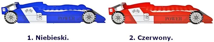 Niebieskie łóżko dziecięce samochód wyścigowy Z3-W42