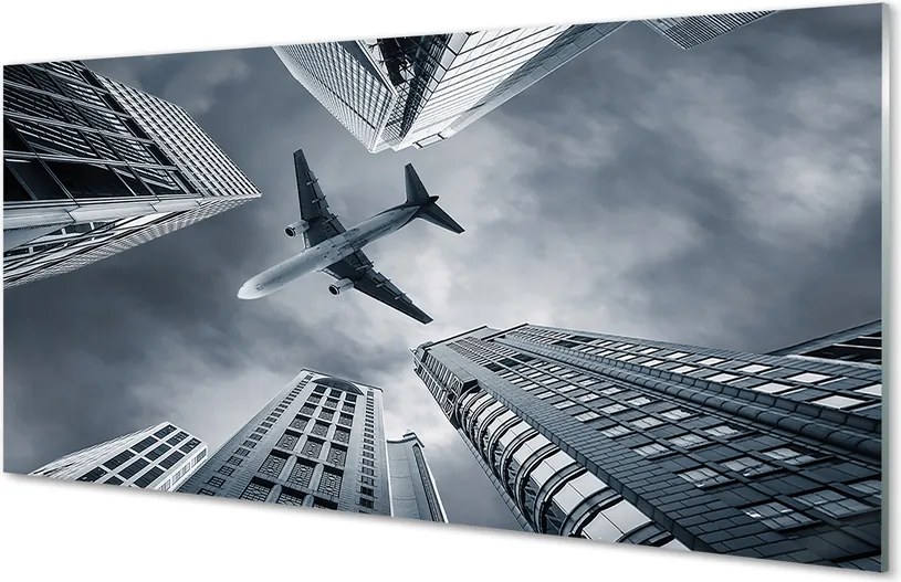 Panel nad Blat Kuchenny Samolot nad Miastem pod Chmurami