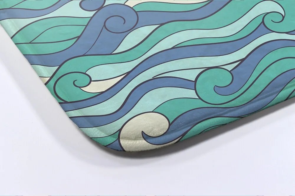 Antypoślizgowy dywanik łazienkowy Antypoślizgowy dywanik łazienkowy Fale Morskie