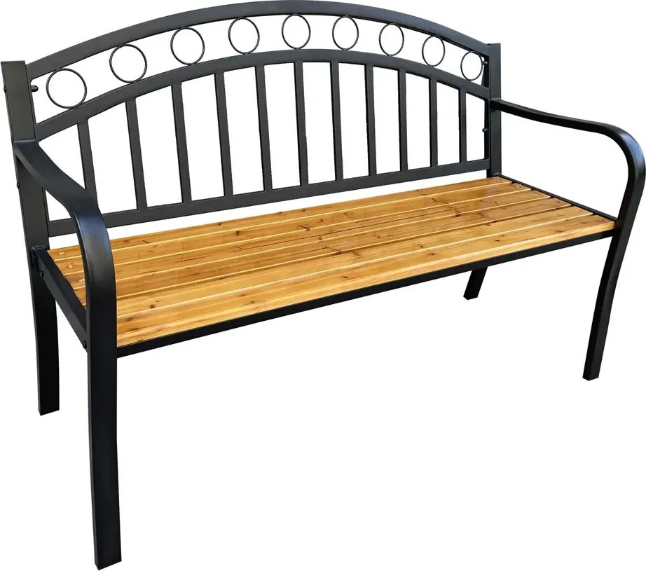 Ławka do ogrodu z metalowym stelażem T7-D45