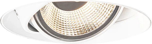 Nowoczesny reflektor wnękowy biały GU10 AR111 okrągły bez obramowania - Oneon