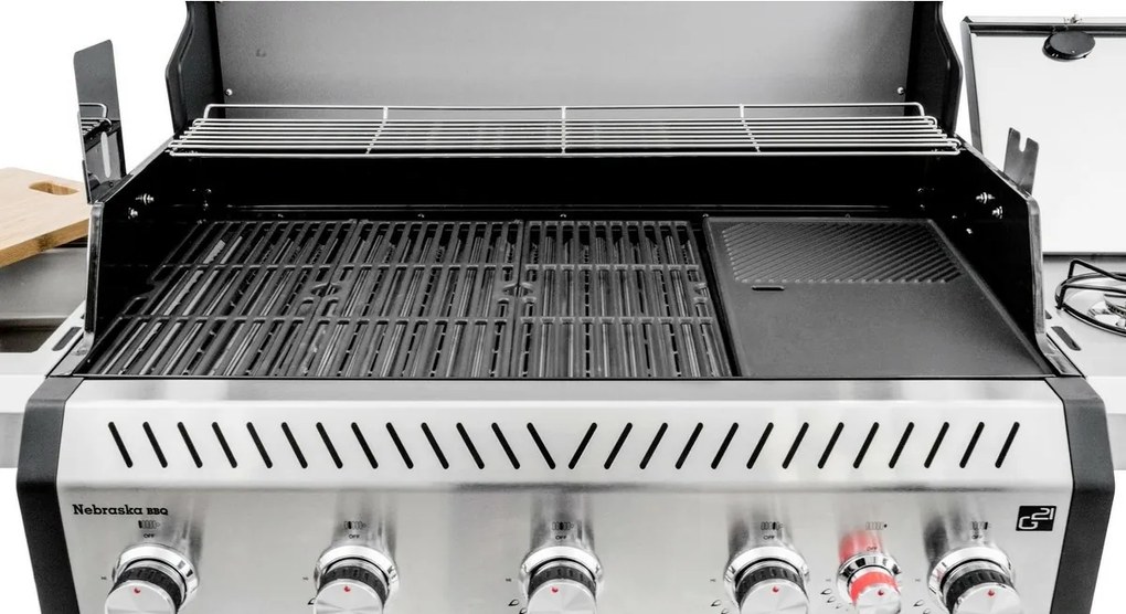 Grill gazowy G21 Nebraska BBQ Premium line, 6 palników + gratis reduktor ciśnienia