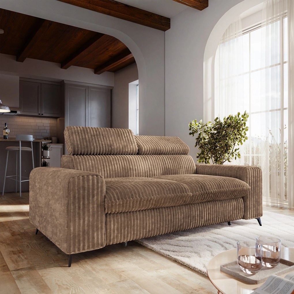 Masseno Sofa BENETE z funkcją spania - Beżowy - TILIA 17