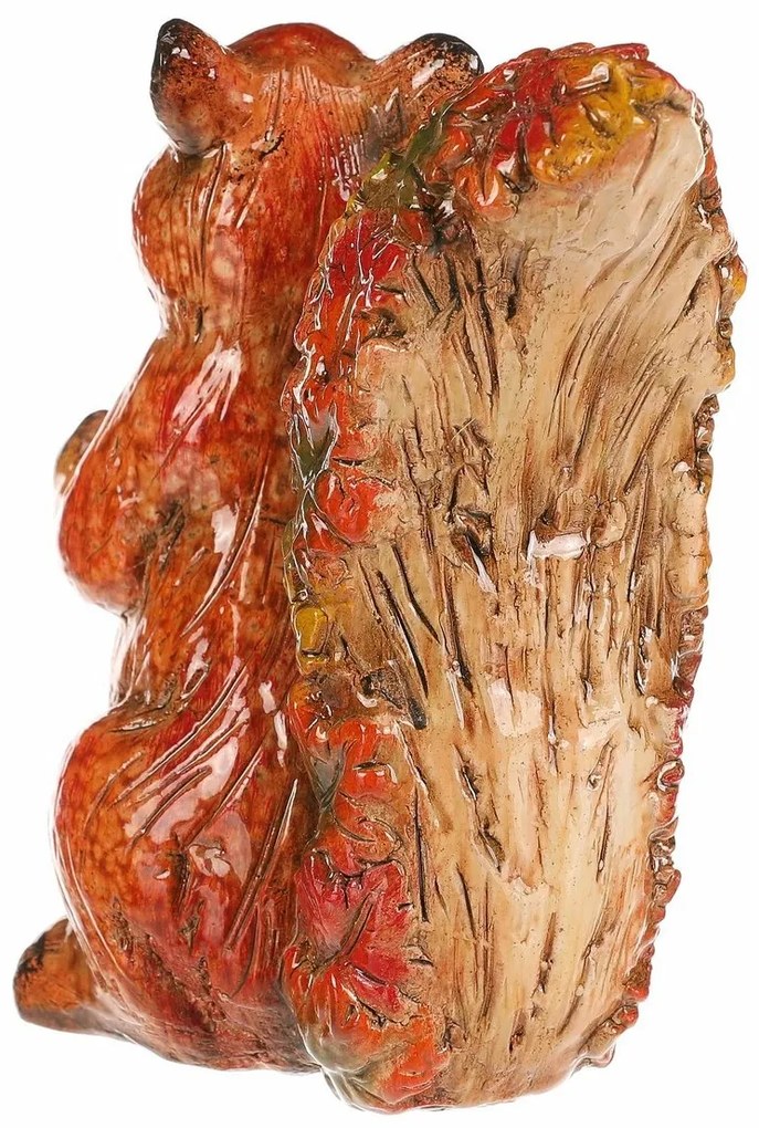 Jesienna dekoracja Wiewiórka z orzechem, 12 x 7 x13 cm, ceramika