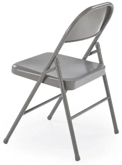 Krzesło metalowe K565 szare składane HALMAR