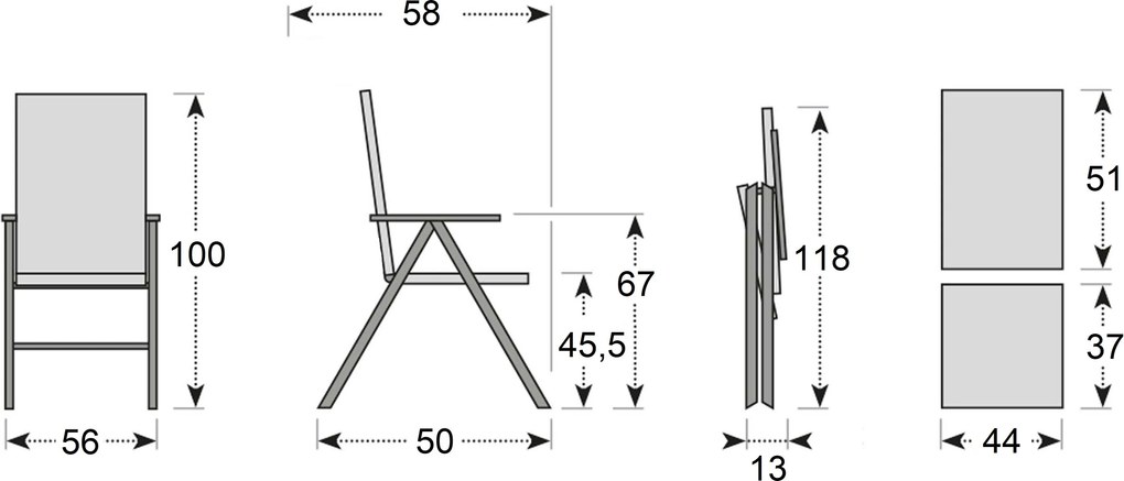 Doppler TAMAN LEVERTON FSC® krzesło ogrodowe