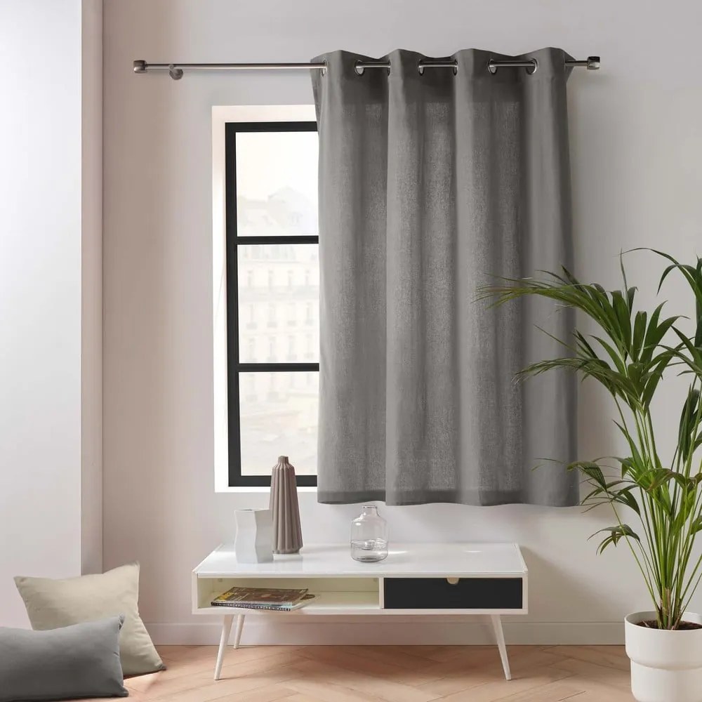Szara zasłona 135x180 cm Twily – douceur d'intérieur