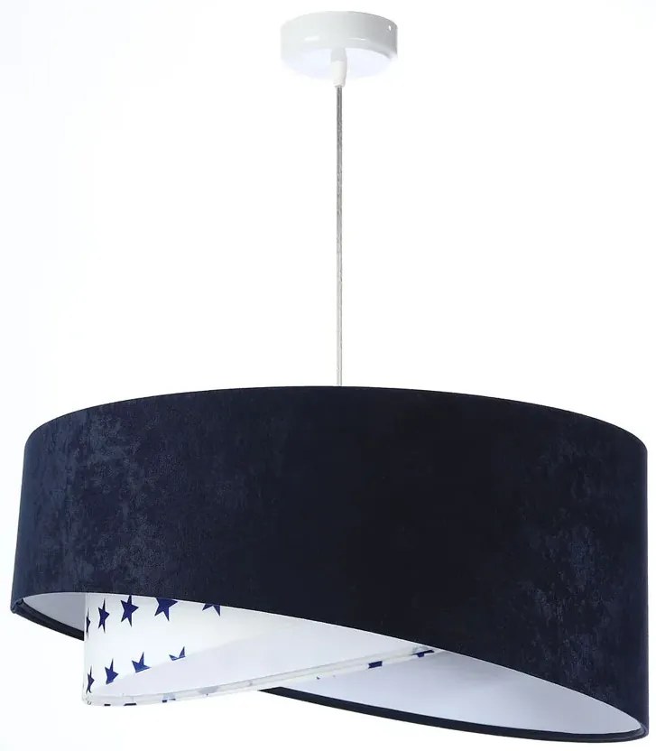 Granatowa lampa wisząca dziecięca A9-P24