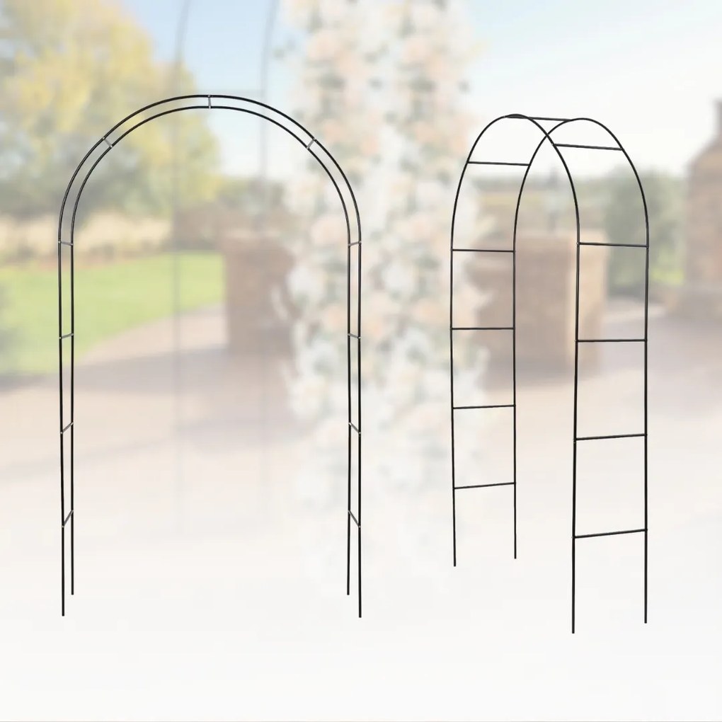 Łukowy wspornik do róż 240x140x37 cm Gardebruk