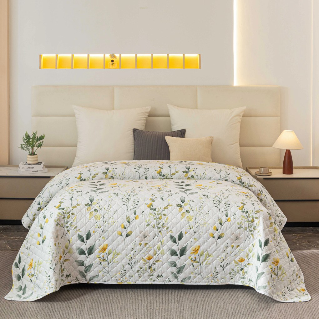 Narzuta na łóżko CITRUS GARDEN, biały Rozmiar: 170 x 210 cm