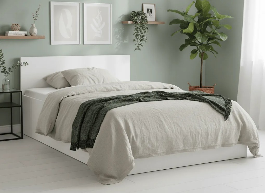 Łóżko  SOFIA 120 x 200 cm, białe Stelaż: Ze stelażem listwowym rolowanym, Materac: Materac Coco Maxi 20 cm