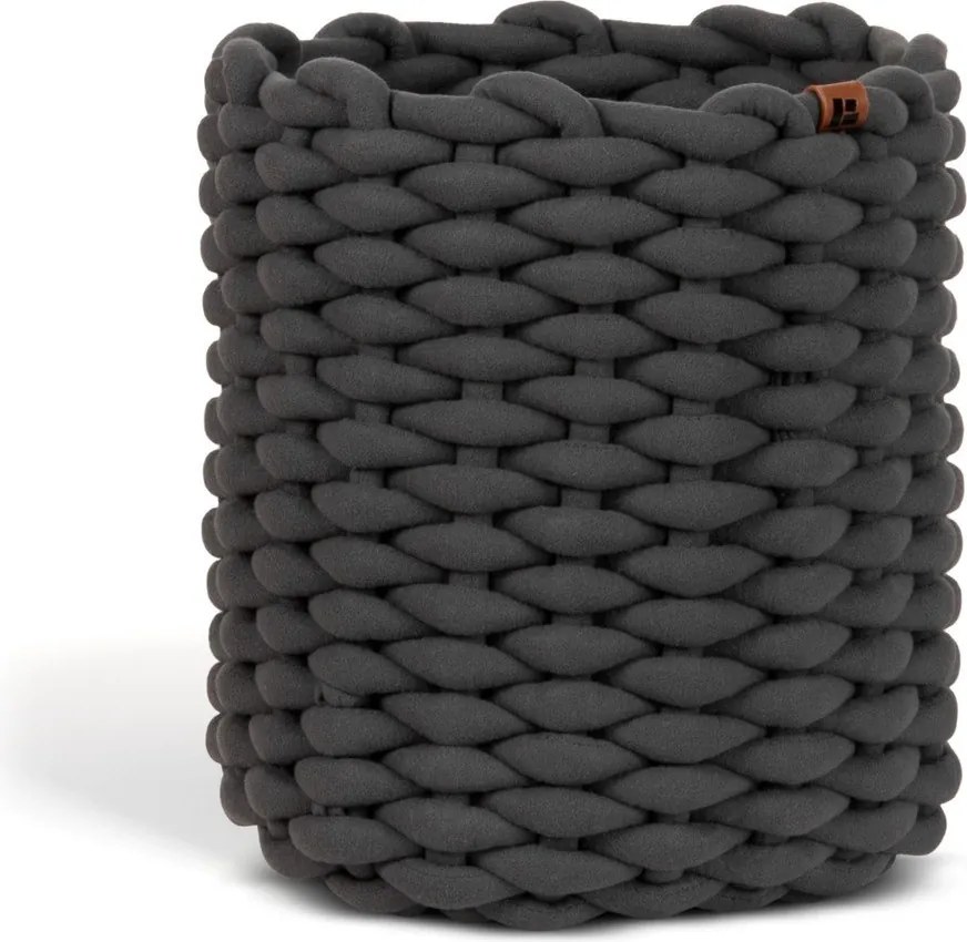 Tekstylny koszyk ø 25x25 cm Peach Skin Round M – Bigso