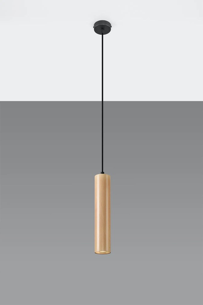Drewniana podłużna lampa wisząca - 2S EX547 E4-A93