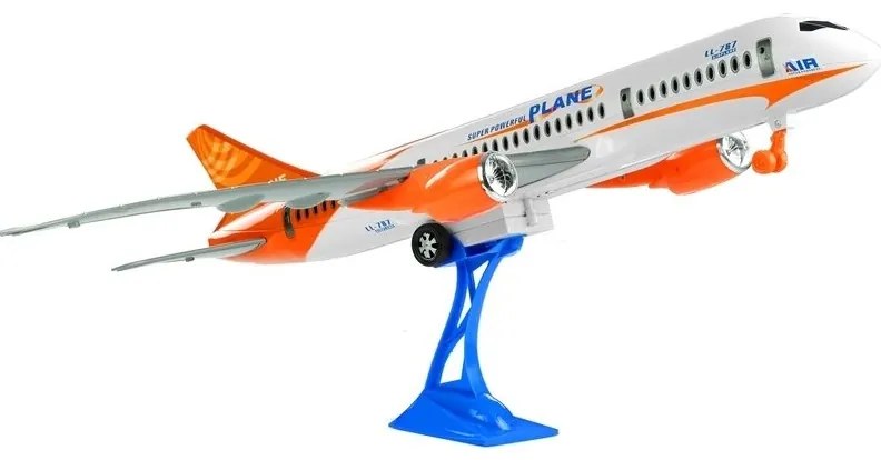 Samolot pasażerski biały friction podstawka 65 cm
