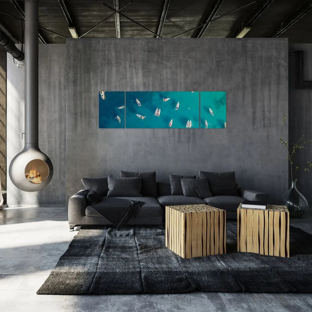 Obraz - Żaglówki (170x50 cm)