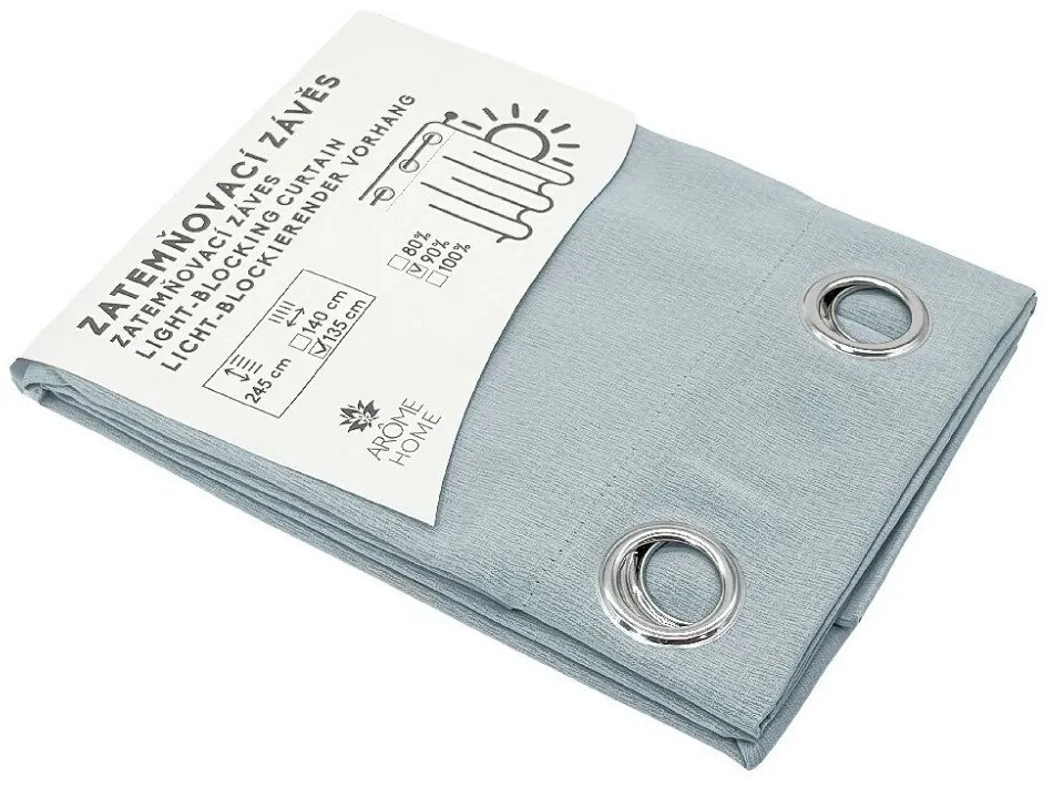 ARÔME HOME Zasłona zaciemniająca szara, 135 x 245cm