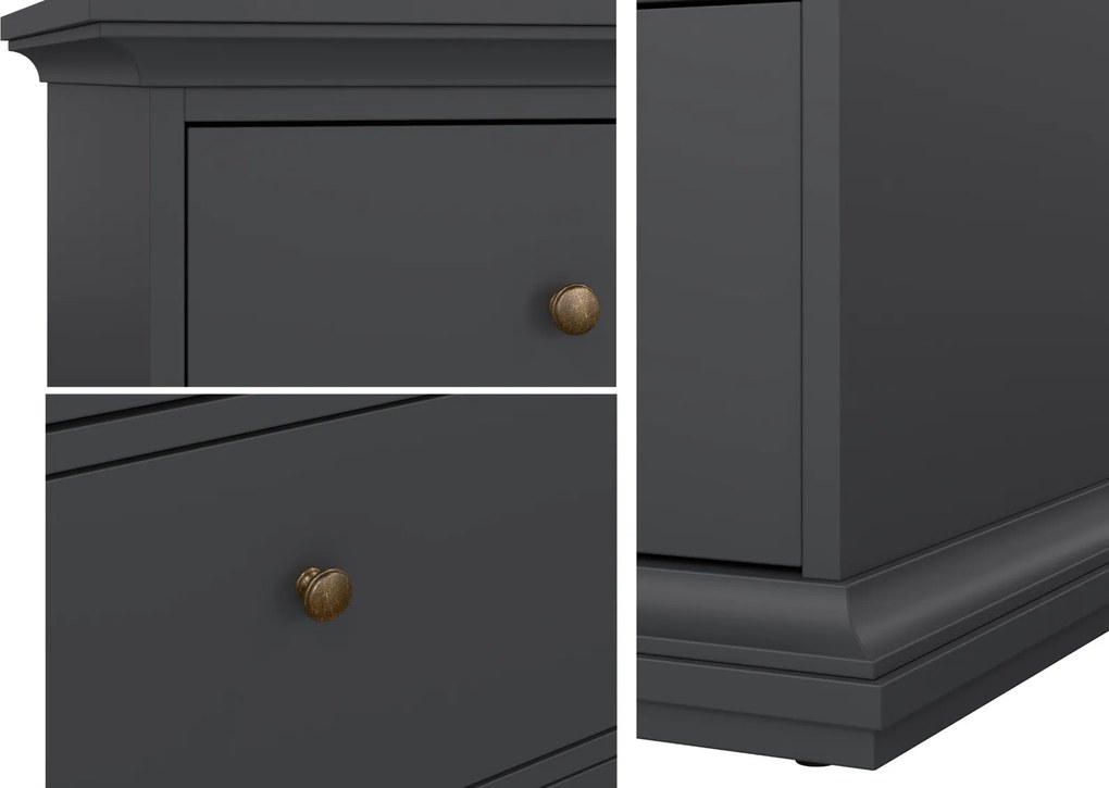 Wysoka komoda Paris 4+2 kolor szary