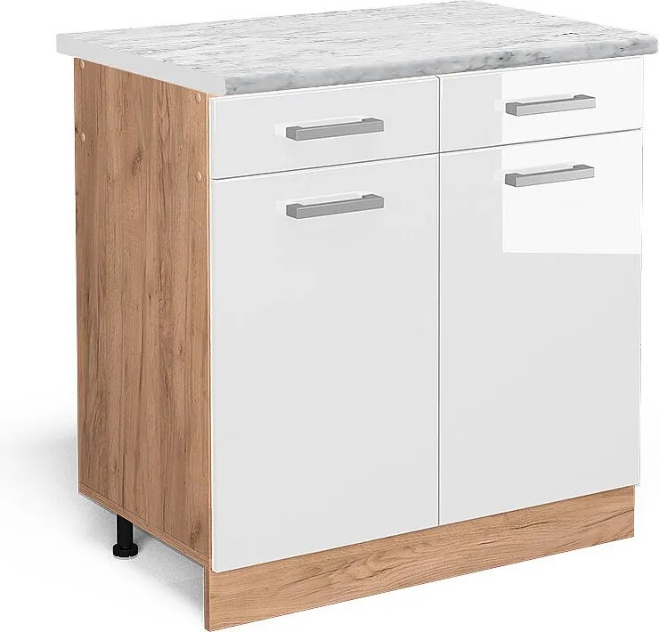 Szafka dolna do kuchni biały wysoki połysk 80x60x81.6 r-line