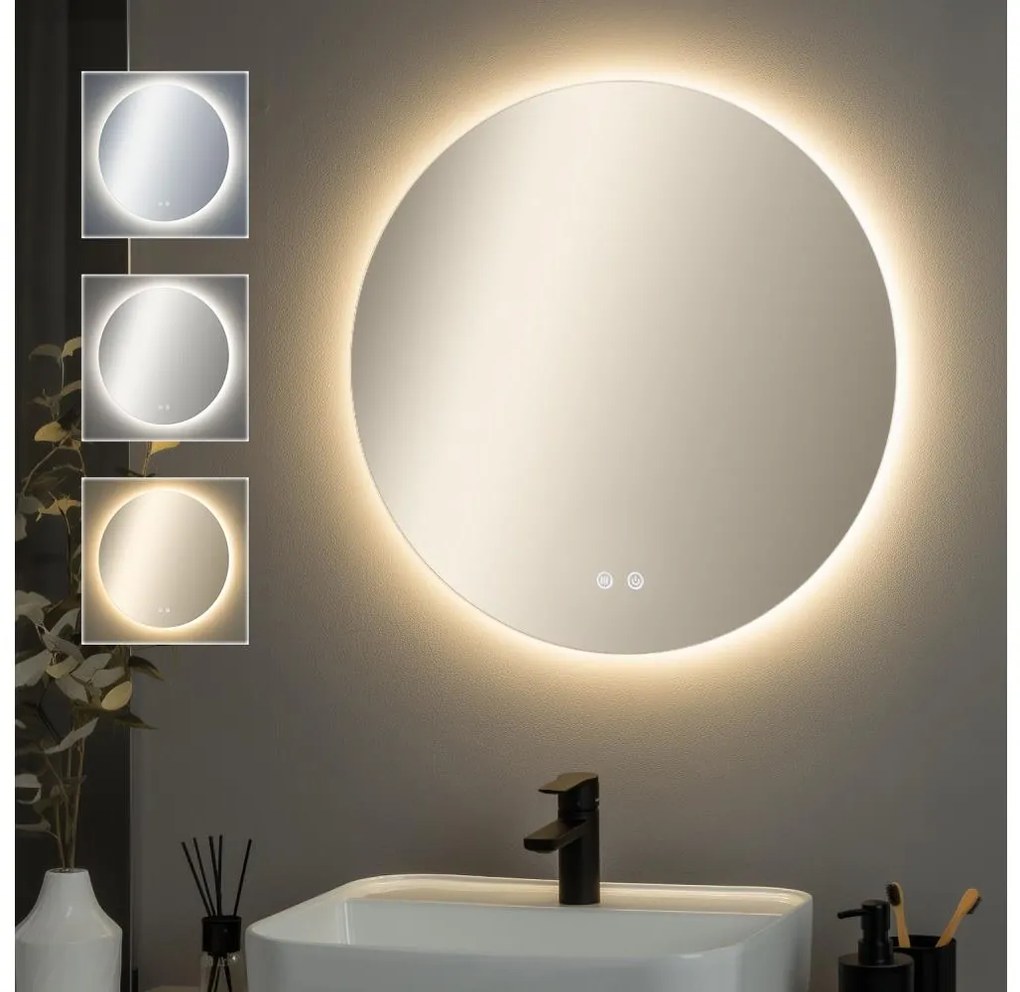 Brilagi - Lustro DEMI PRO LED ściemnialne, ogrzewane, z podświetleniem LED/20W/230V śr. 60 cm IP44