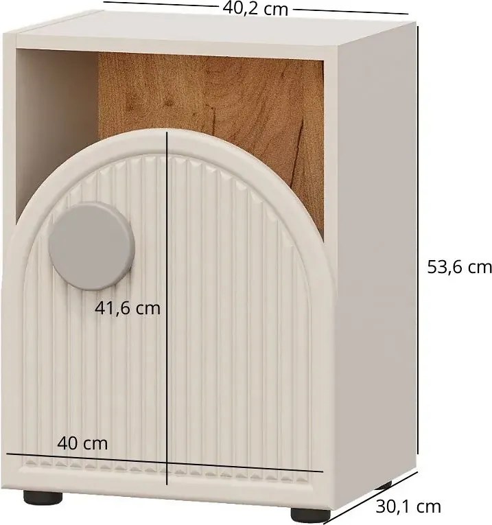 Kaszmirowa szafka modułowa ryflowana dla dzieci Z9-R69