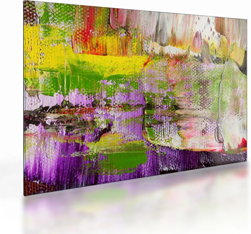 Obraz na szkle abstrakcji - malarstwo (70x50 cm)