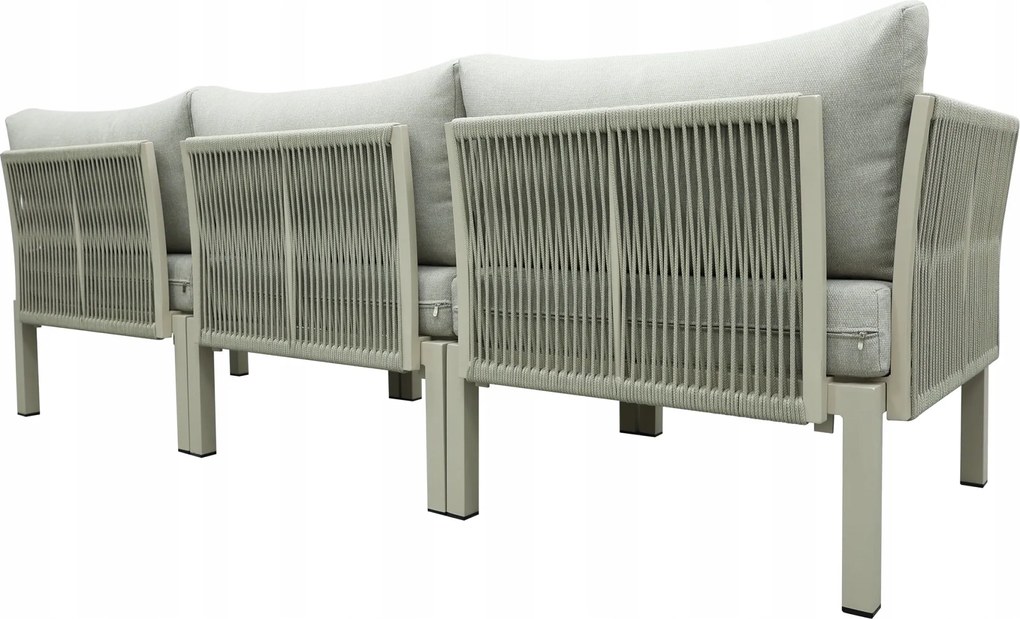 Modułowy zestaw mebli ogrodowych beżowy