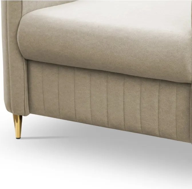 Fotel LAREN na stalowych nogach z oparciem i podłokietnikami w tkaninie CASTEL 03