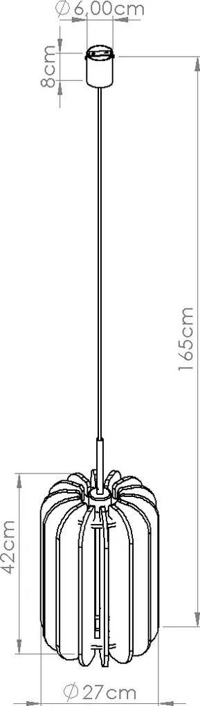 Beżowa wisząca lampa z filcu T7-E88