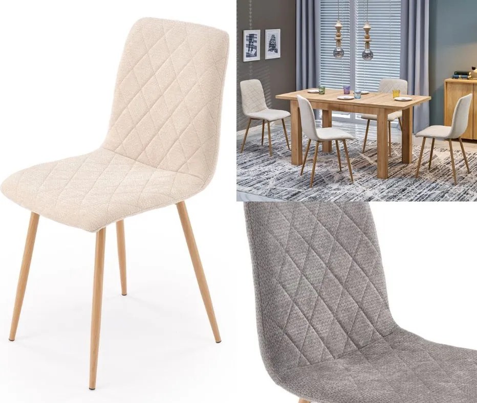 Pikowane krzesło do jadalni K525 WDF Halmar