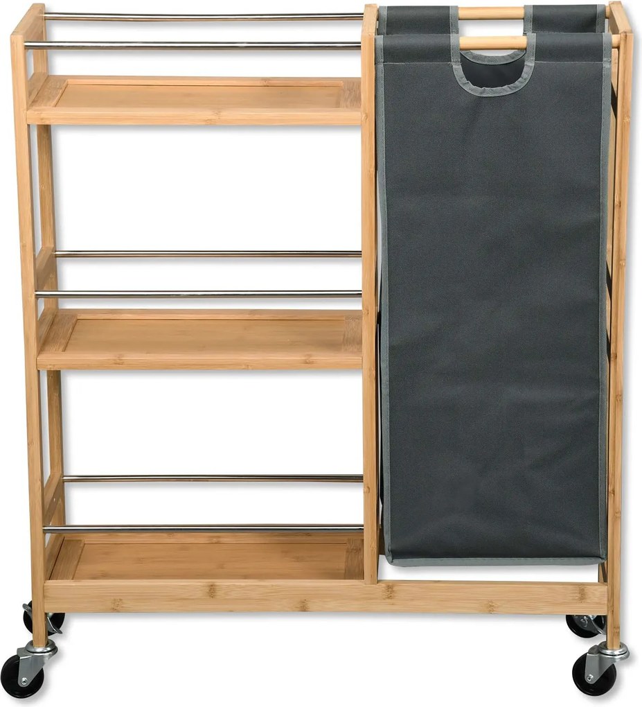 Regał na kółkach, 3 poziomowy, wyciągana torba, Kesper