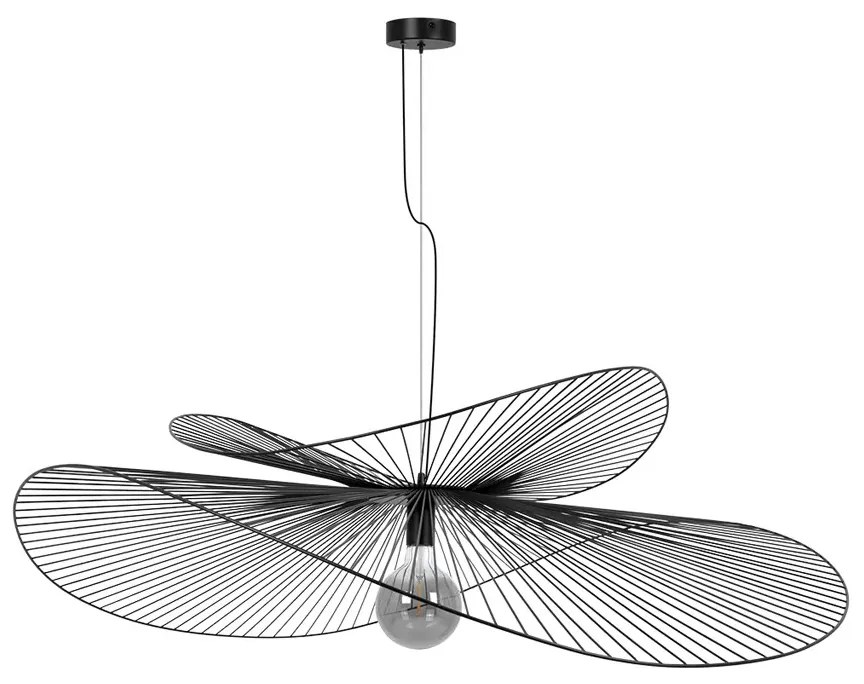 Druciana duża lampa wiszący czarny kapelusz S6-A58