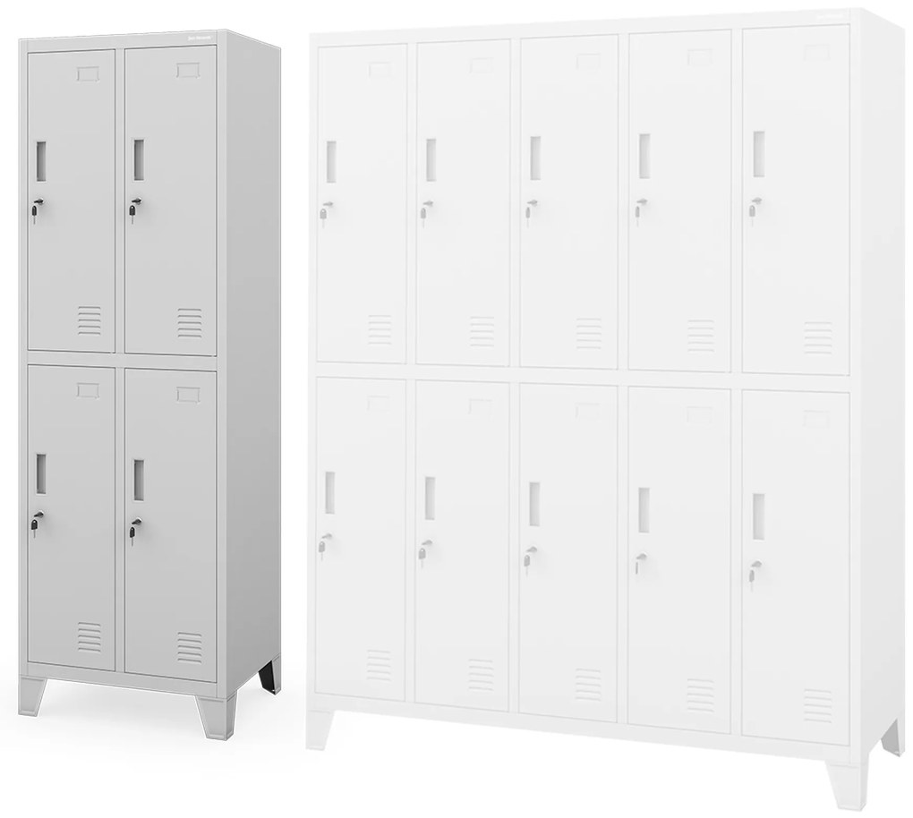 Szafka pracownicza BHP szara: BARTEK 2 Plus