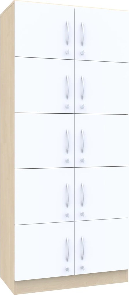 Szafa biurowa skrytkowa na klucz Simple, 80x40x185 cm, index 80-5PP-10F1