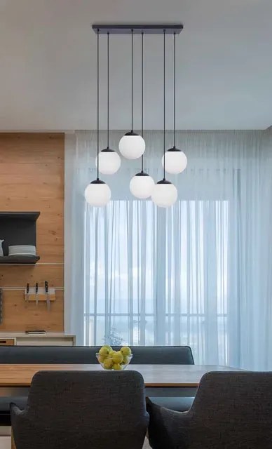 Lampa Wisząca Nad Stół Szklane Kule T6-C71