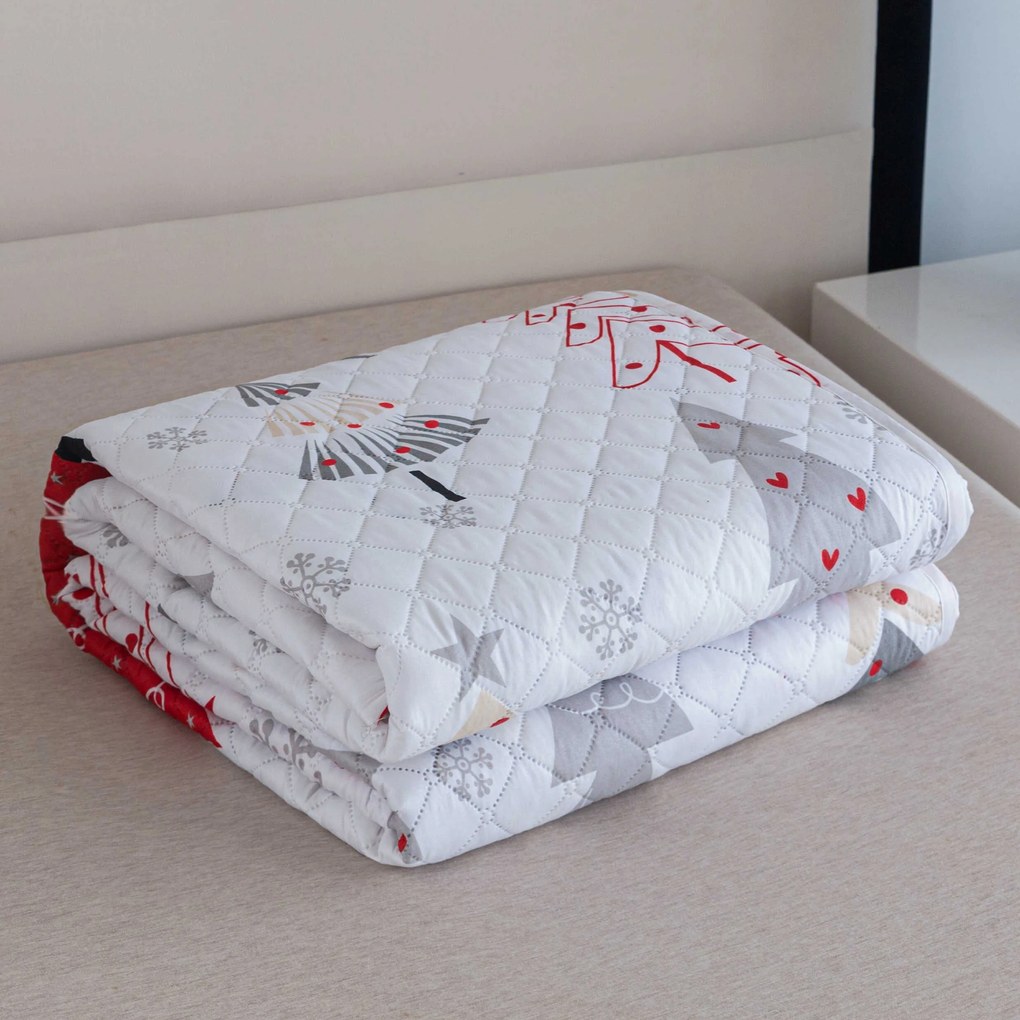 Narzuta na łóżko JINGLE, biały Rozmiar: 170 x 210 cm