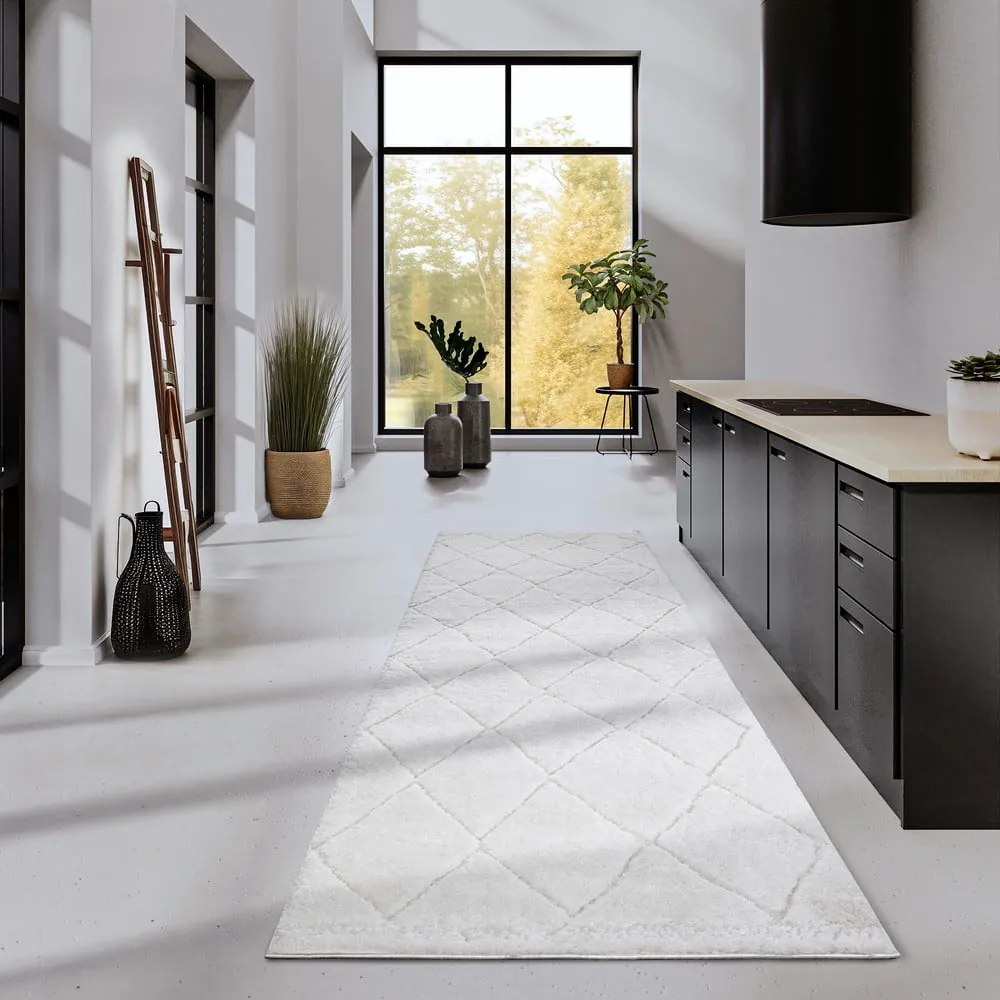 Kremowy chodnik 80x240 cm Perrotin Cream White – Elle Decoration