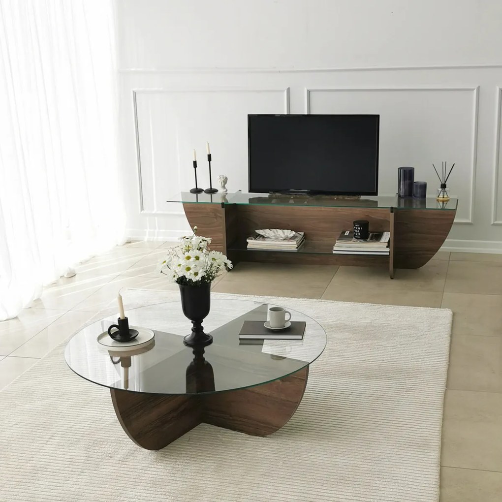 Stolik TV Lily Walnut