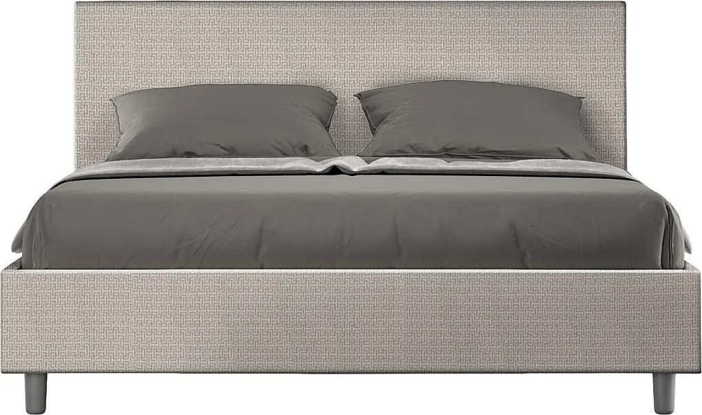 Łóżko bez stelaża tapicerowane 160x190 tkaniny Labirinto 01 Biały Adele